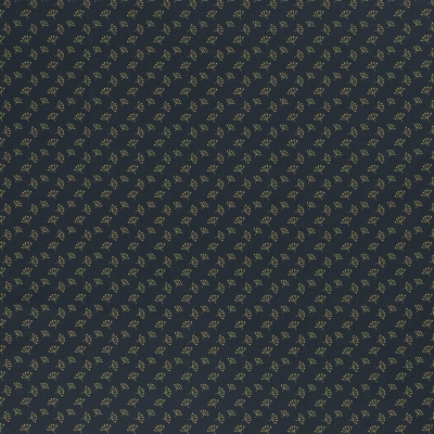 Baumwolle "Jule" dunkelblau mit Pusteblumen gold